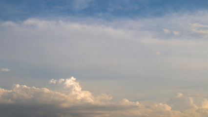 Clouds on sunset, amazing sky.