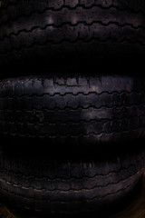 Background texture of old tires