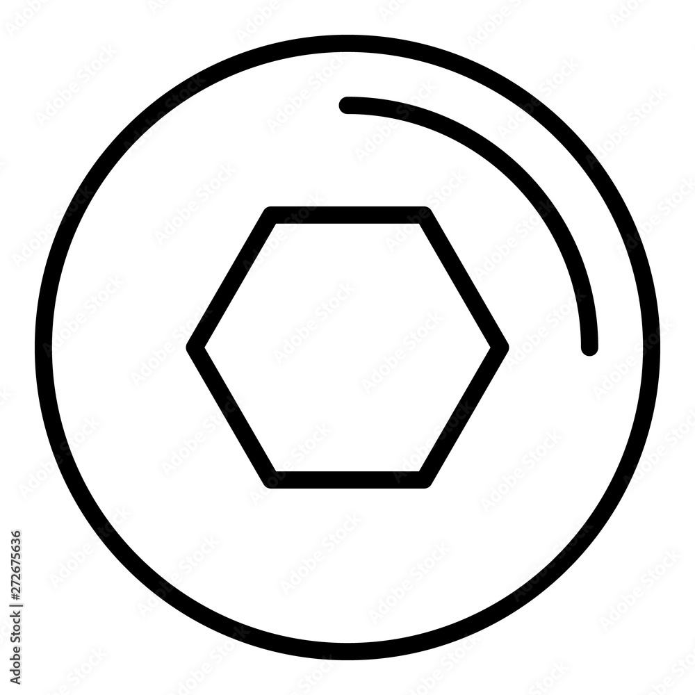 Poster allen key bolt icon. outline allen key bolt vector icon for web design isolated on white background
