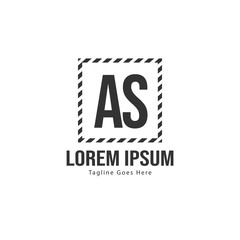 AS Letter Logo Design. Creative Modern AS Letters Icon Illustration