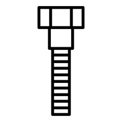 Hex bolt icon. Outline hex bolt vector icon for web design isolated on white background