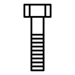 Metal bolt icon. Outline metal bolt vector icon for web design isolated on white background