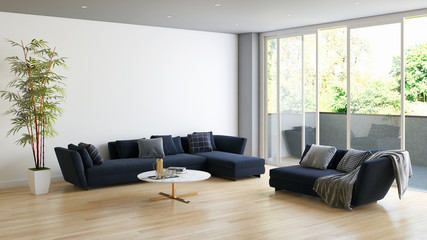 large luxury modern bright interiors room illustration 3D rendering