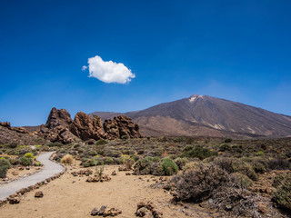 Beautiful landscape of Teide National Park in Tenerife Canary Islands Spain