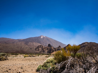 Beautiful landscape of Teide National Park in Tenerife Canary Islands Spain