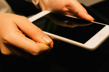 Employees are placing nano-SIM cards in the store for customers to buy.