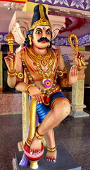 Fototapeta na wymiar Hindu god statue at temple