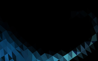 Dark BLUE vector blurry triangle template.