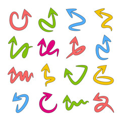 colorful arrows vector set