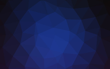 Fototapeta premium Dark BLUE vector triangle mosaic cover.