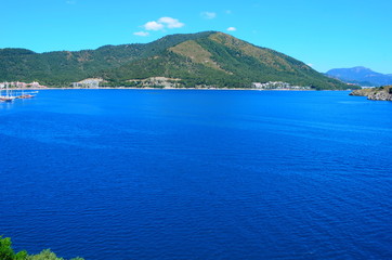 view on the Aegean sea in Ichmeler near Marmaris, Turkey