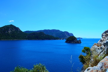 view on the Aegean sea in Ichmeler near Marmaris, Turkey