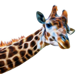 fractal Giraffe head face