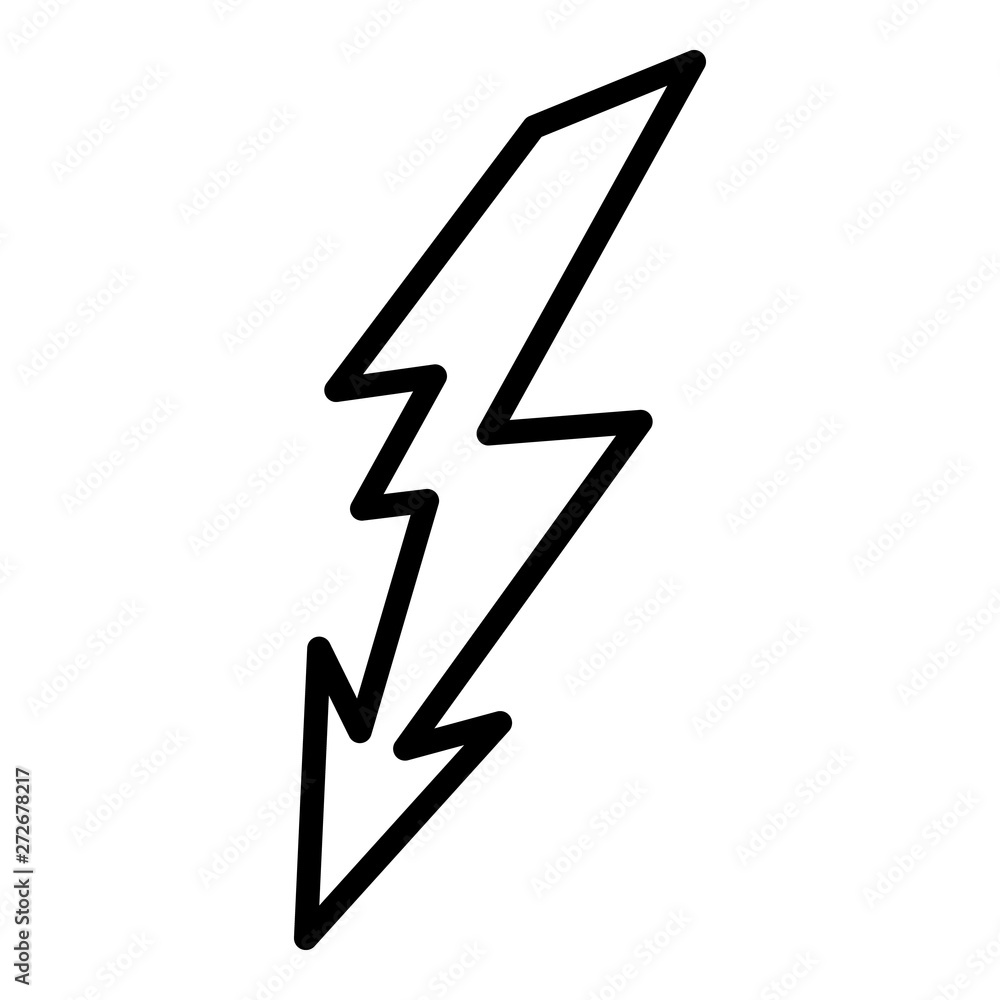 Poster lightning discharge icon. outline lightning discharge vector icon for web design isolated on white b