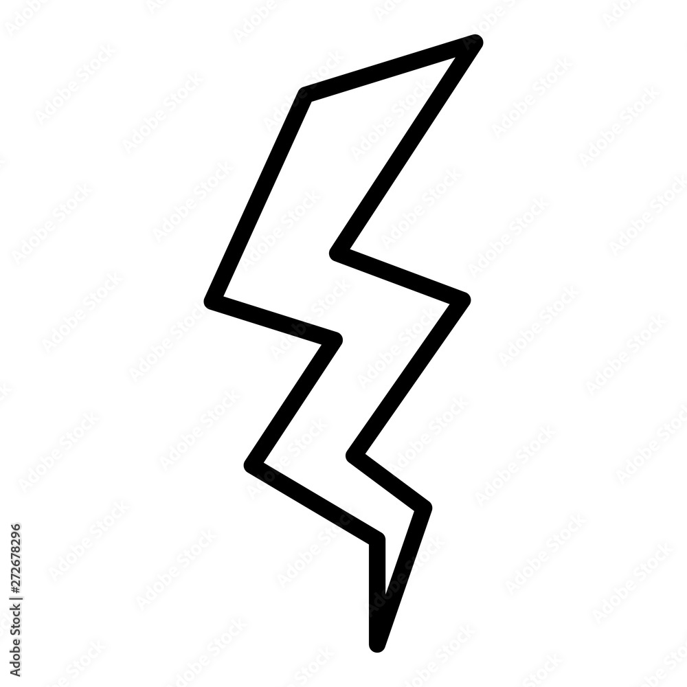 Poster vertical lightning icon. outline vertical lightning vector icon for web design isolated on white bac