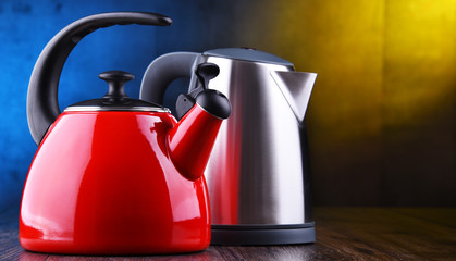 stovetop kettle with whistle and electric cordless kettle