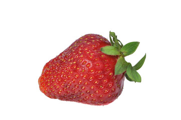Red fresh strawberry isolated on the white