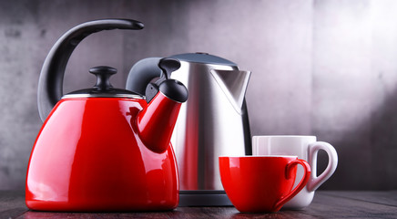 stovetop kettle with whistle and electric cordless kettle