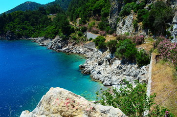 view on the Aegean sea in Ichmeler near Marmaris, Turkey