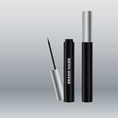 Eyeliner vector mocap. Packaging for decorative cosmetics. mascara
