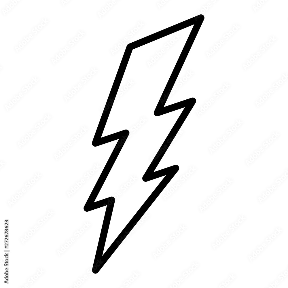 Poster wide lightning icon. outline wide lightning vector icon for web design isolated on white background