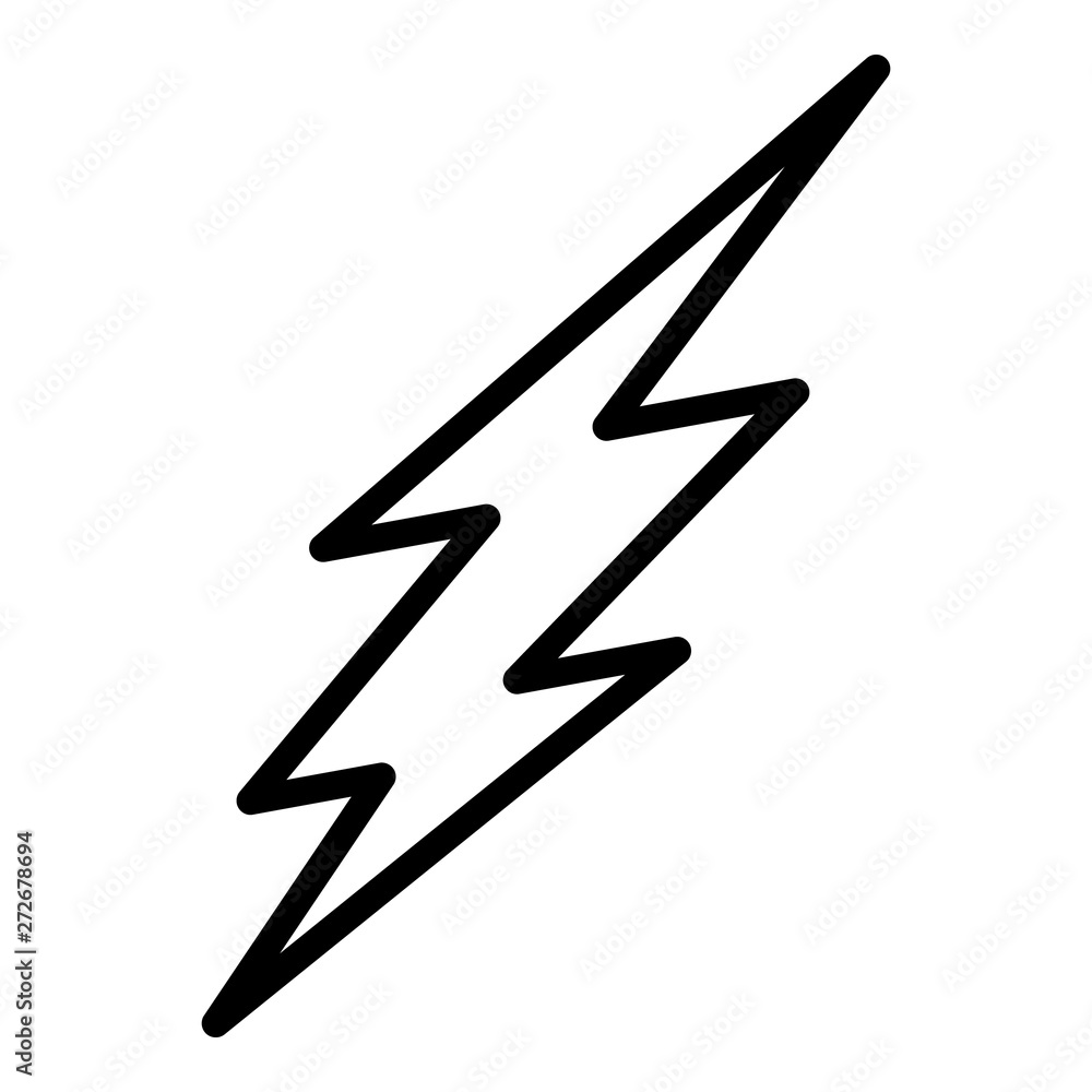 Poster silhouette of lightning icon. outline silhouette of lightning vector icon for web design isolated on