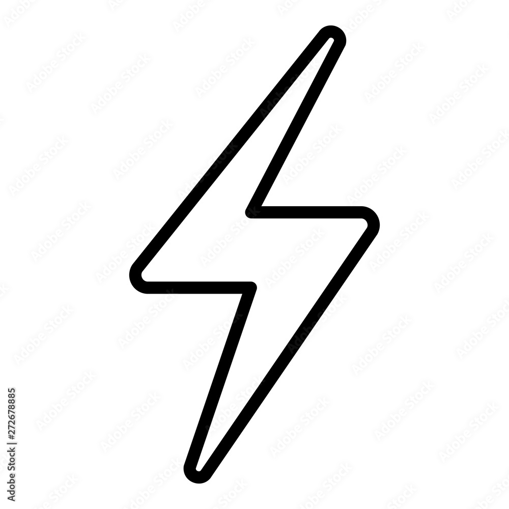 Poster lightning sign icon. outline lightning sign vector icon for web design isolated on white background