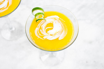 Mango Coconut Daiquiri with a Lime Twist