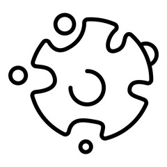 Virus infects staphylococcus icon. Outline virus infects staphylococcus vector icon for web design isolated on white background