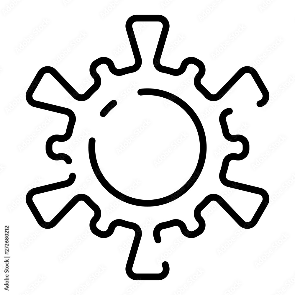 Poster dangerous virus icon. outline dangerous virus vector icon for web design isolated on white backgroun