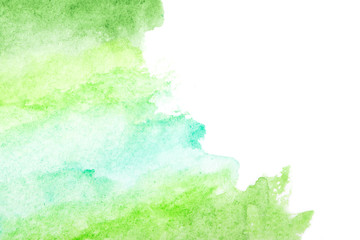 green watercolor background. by drawing