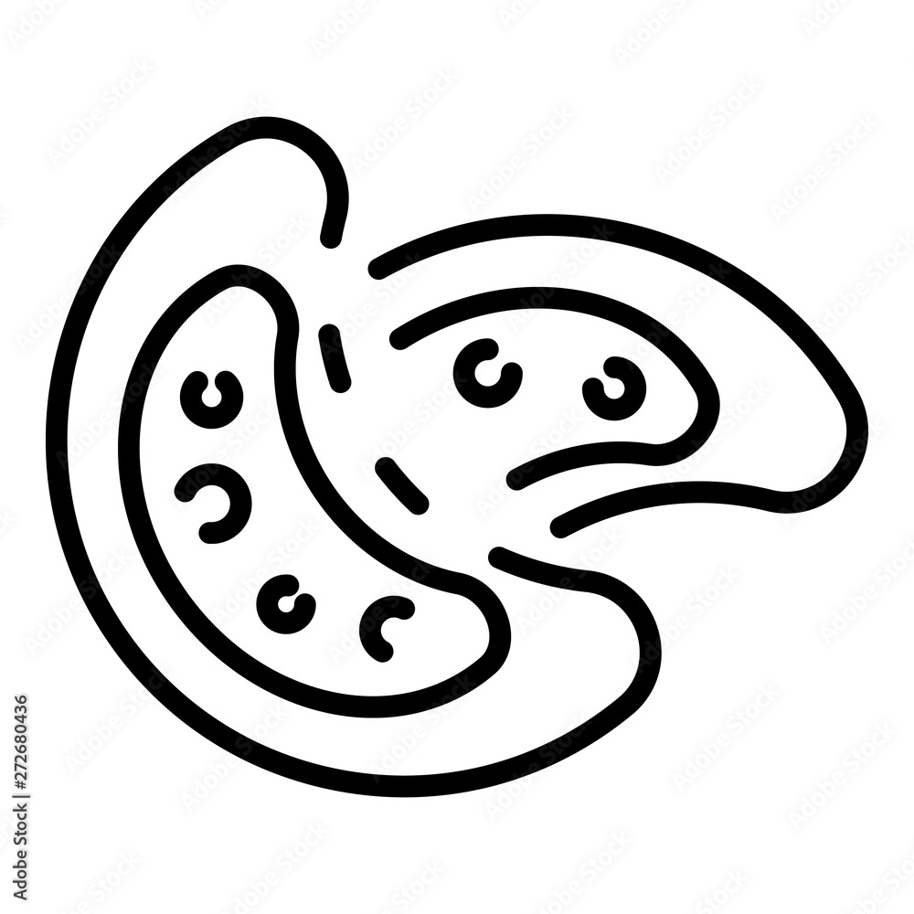 Poster bacteria multiplication icon. outline bacteria multiplication vector icon for web design isolated on