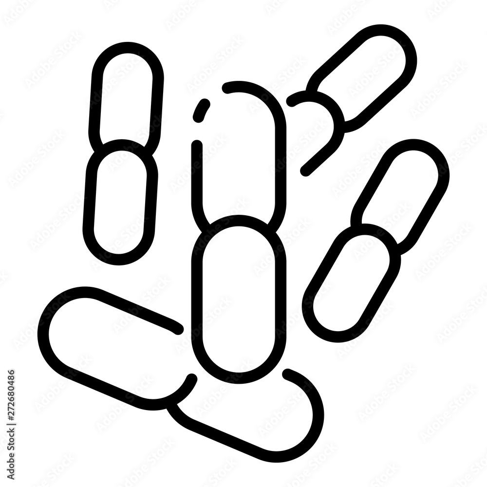 Poster bacillus icon. outline bacillus vector icon for web design isolated on white background