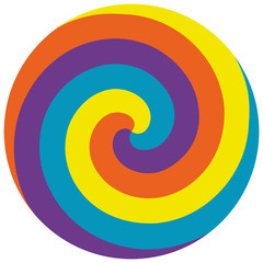 color spiral vector swirls