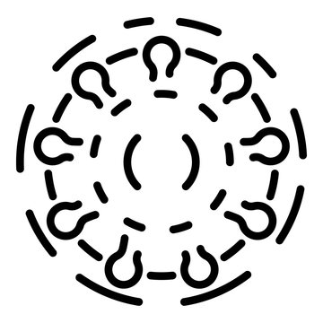 Rotavirus icon. Outline rotavirus vector icon for web design isolated on white background
