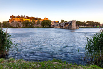 Avignon. Bridge of St. Benezet over the Rhone River.