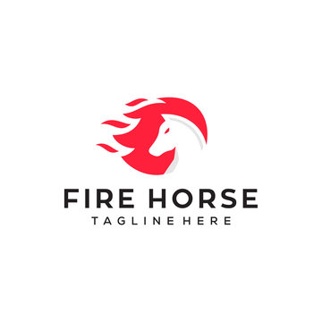 horse head vector illustration logo design