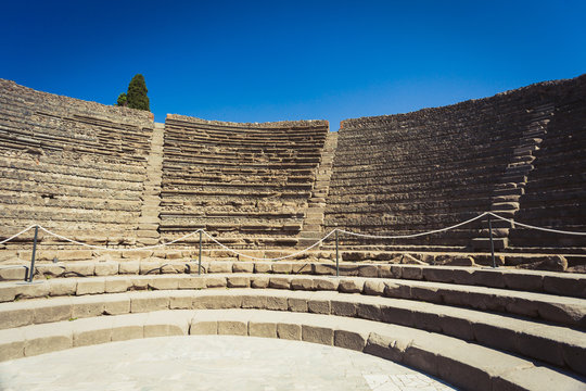 Ruins Of Amphitheatre In Pompeii