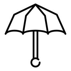 Women umbrella icon. Outline women umbrella vector icon for web design isolated on white background