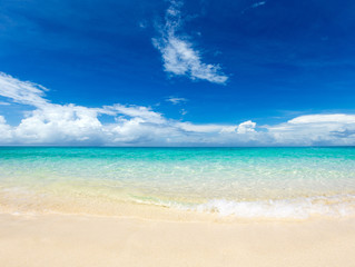 Beach and beautiful tropical sea.