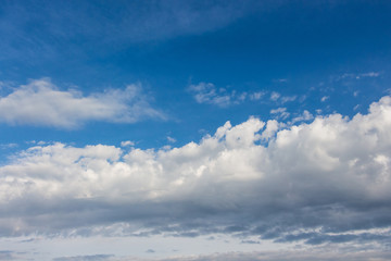 White clouds on blue sky in sunny weather_