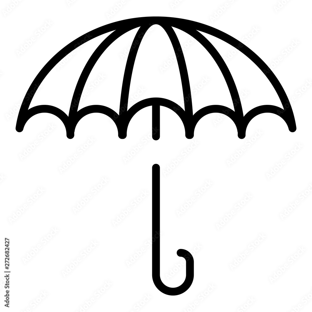 Poster retro umbrella icon. outline retro umbrella vector icon for web design isolated on white background