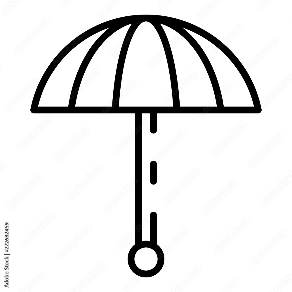 Aufkleber folding parasol icon. outline folding parasol vector icon for web design isolated on white backgroun