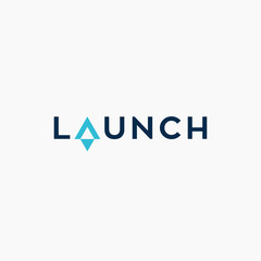 launch start up logotype vector logo design