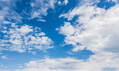White clouds on blue sky in sunny weather_