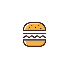 burger icon vector logo design