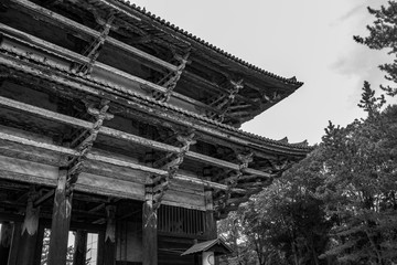 Obraz premium Detail de charpente d'un temple de Nara