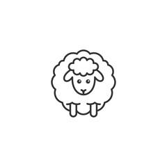 sheep wool concept vector logo design