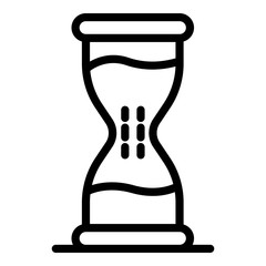 Hourglass icon. Outline hourglass vector icon for web design isolated on white background