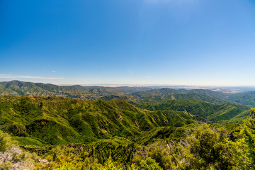 Naklejka premium Coastal Mountains from High Viewpoint